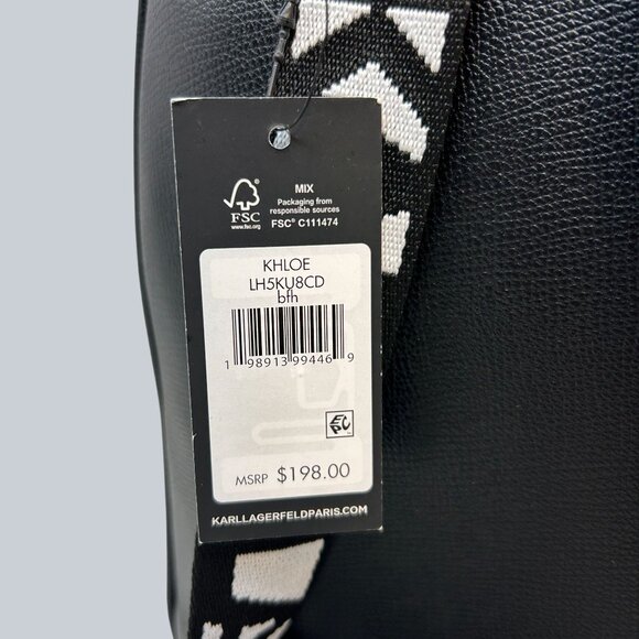 Karl Lagerfeld Paris Faux Leather Backpack With Eiffel Tower & Heart Pin Accents - Picture 6 of 10